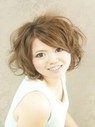 外国人みたいな　ふわくしゃボブ